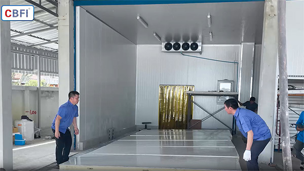 Sistem Double Spiral Quick Freezing 500 kg/ jam untuk Pemrosesan Ikan di Thailand
