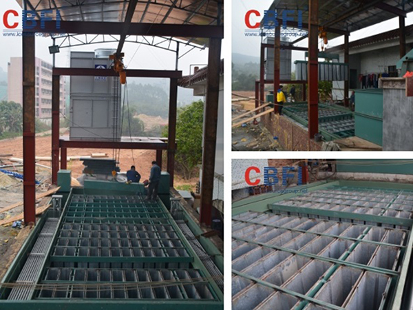 Mesin Es Balok Air Asin dengan Kapasitas 20 Ton untuk Klien di Zhaoqing Tahun 2014